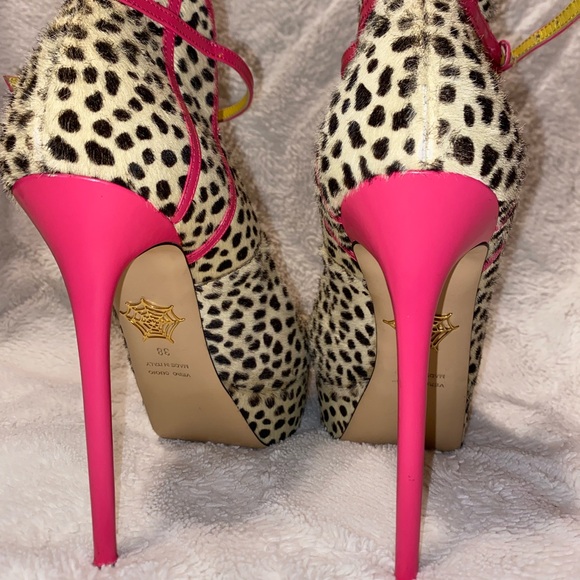 Vero Cuoio Pink and Black Leopard Heels - Picture 4 of 5